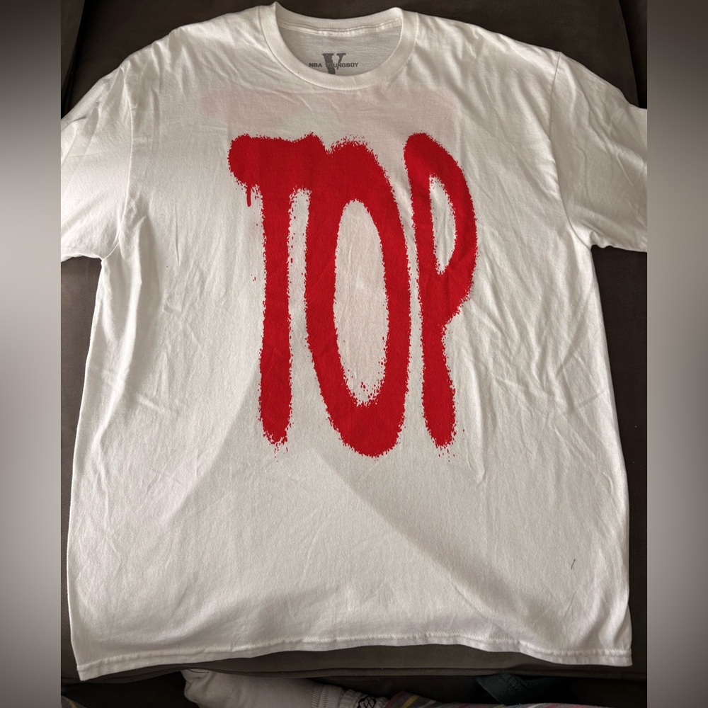 YoungBoy Never Broke Again x VLONE “TOP” Tee – White / Red - Size XL - Picture 4 of 4